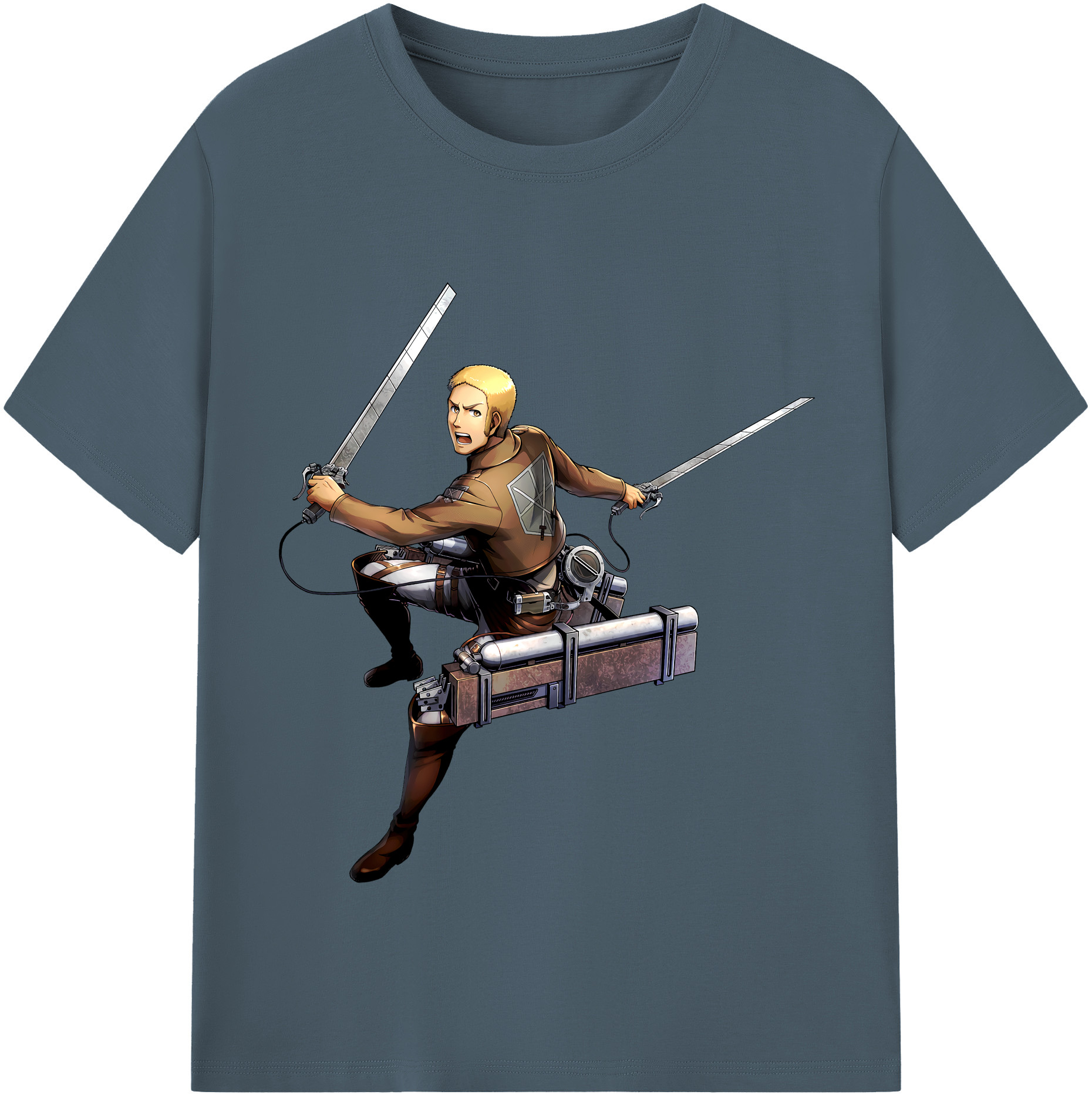 （画像用） 進撃の巨人 ライナー・ブラウン Attack on Titan Reiner Braun 綿100％半袖Tシャツ（フロントプリント）